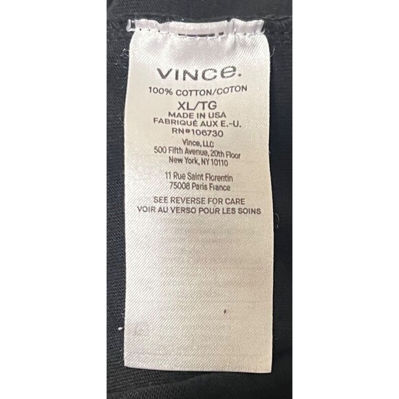 Vince Garment Dye Cotton True Black Polo Shirt Size XL - Picture 7 of 7